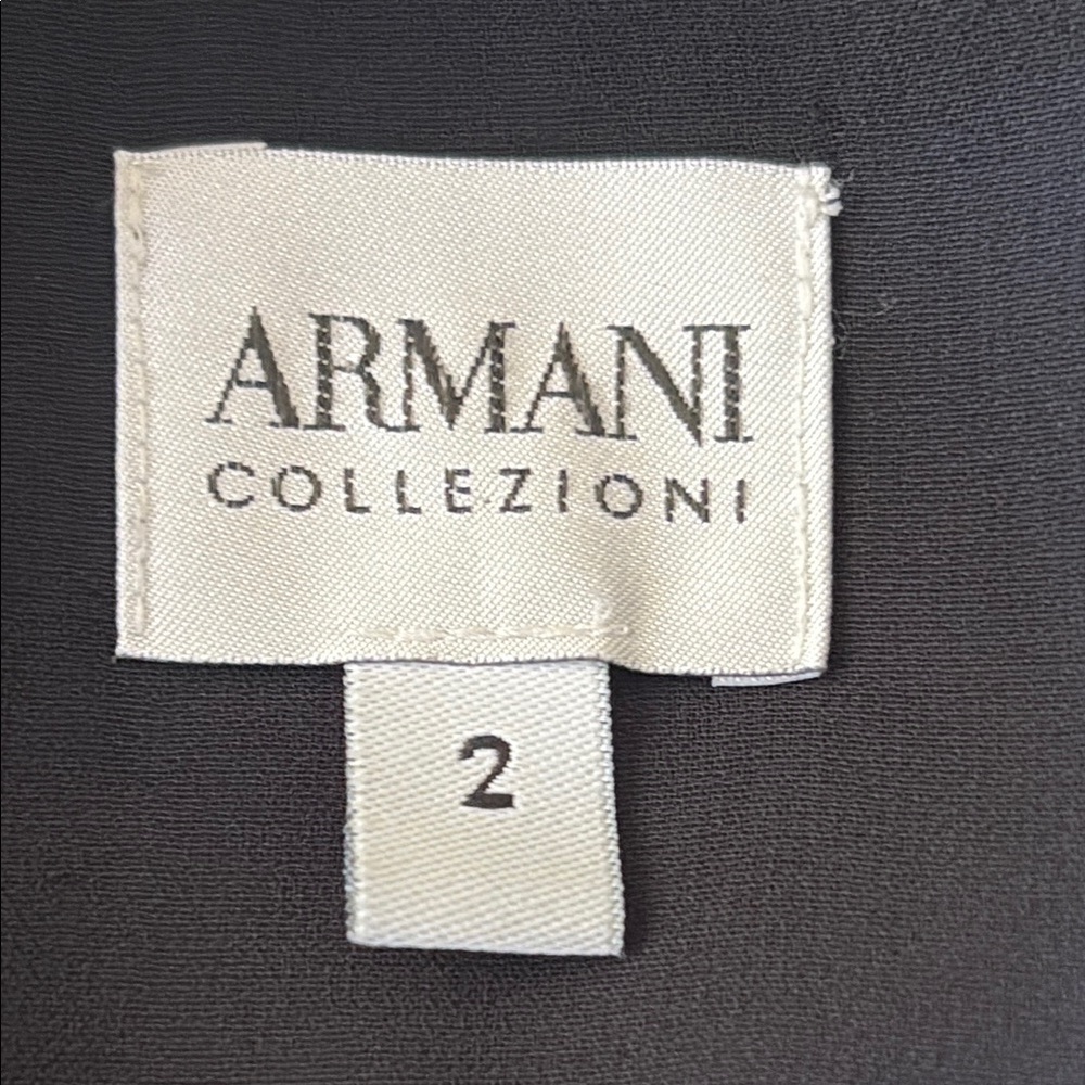 Armani Collezioni Wool Blend Tweed Black Sleeveless Sheath Midi Dress Size 2 - Picture 11 of 15